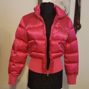 Express Bomber Puff Jacket with Zippers